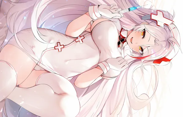 Girl, sexy, lingerie, panties, thighhighs, pink hair, long hair, dress