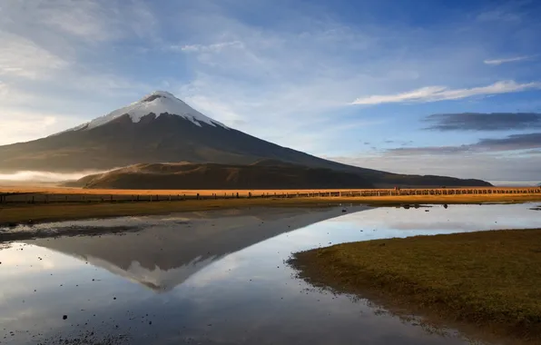 The sky, hills, mountain, top