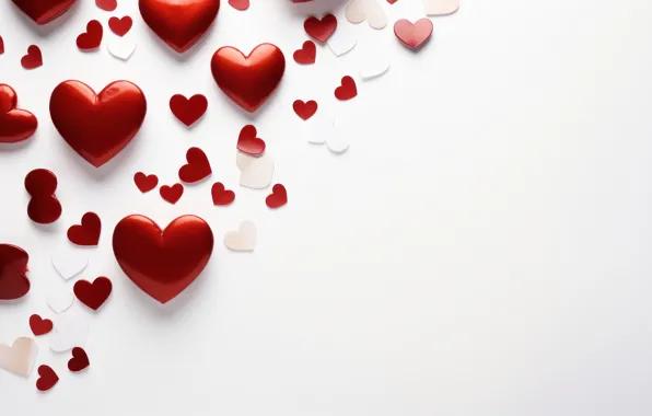 Love, holiday, heart, heart, hearts, white background, heart, congratulations