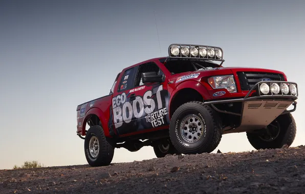 Red, stones, Ford, SUV, car, EcoBoost