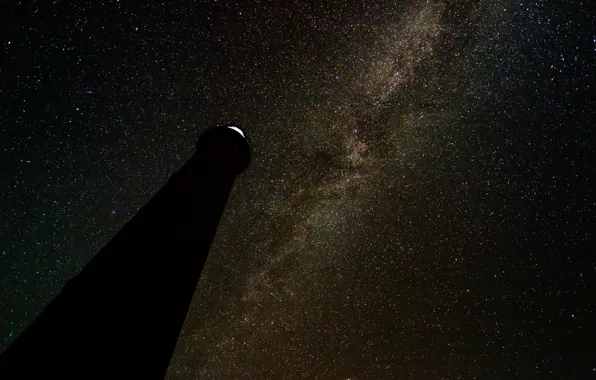 Picture space, stars, space, lighthouse, the milky way
