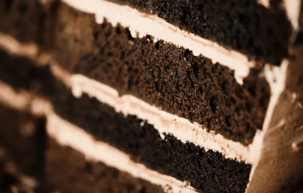 Cake, chocolate, portion