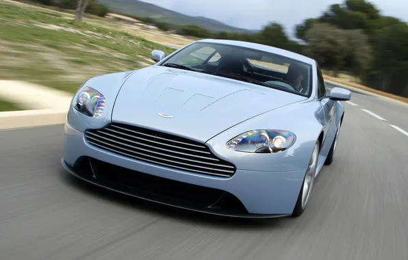 Picture car, Concept, Aston Martin, lights, Vantage, V12, the front, speed
