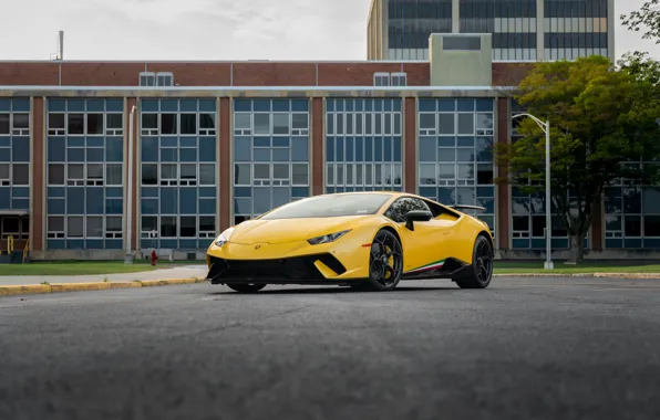 Picture Lamborghini, Yellow, Huracan Performante
