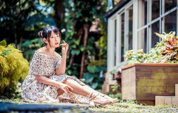 Look, dress, legs, Asian