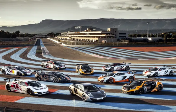 Picture the sky, McLaren, supercar, racing track, MP4-12C, Paul Ricard, MP4-12C, McLaren