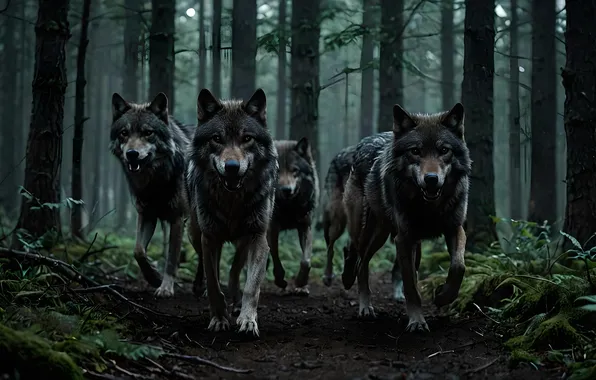 Picture nature, snow, predator, face, animal, wolf, wolves, wildlife