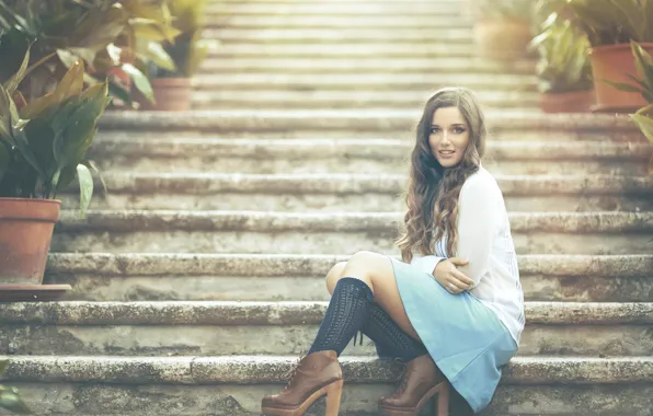 Look, portrait, ladder, Lorena Bey