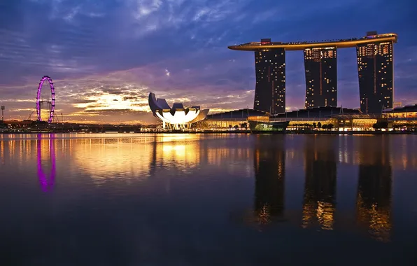 Picture sunrise, Singapore, Sunrise, Singapore, River