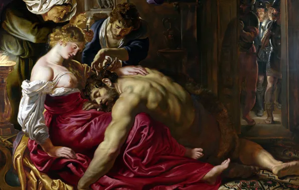 Picture, Peter Paul Rubens, mythology, Pieter Paul Rubens, Samson and Delilah