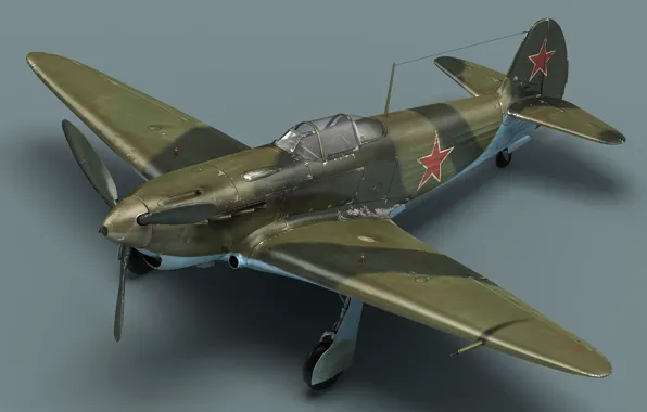 Picture cabin, the plane, Soviet fighter, the Yak-3