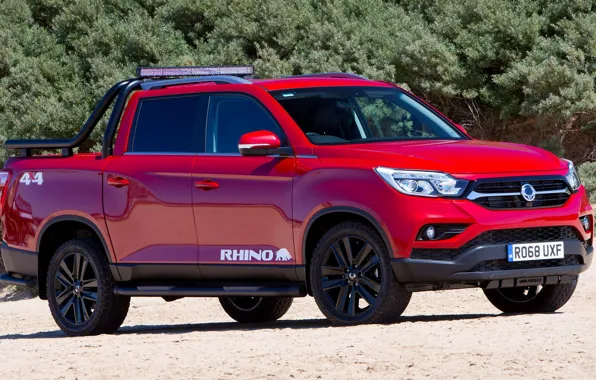 Sand, machine, red, lights, tuning, large, SUV, red