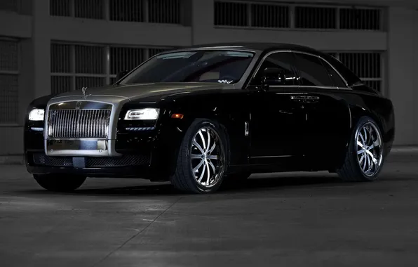 Picture black, Rolls-Royce, Ghost, black, rolls Royce, GOST