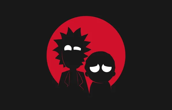 Minimalism, Silhouette, Smith, Cartoon, Sanchez, Rick, Rick and Morty, Rick and Morty