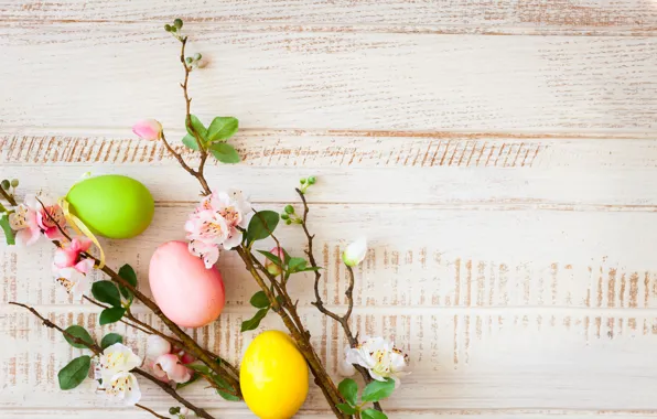 Flowers, branches, apple, spring, Easter, wood, blossom, flowers
