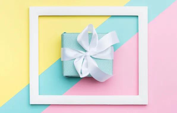 Line, yellow, background, pink, holiday, box, gift, blue