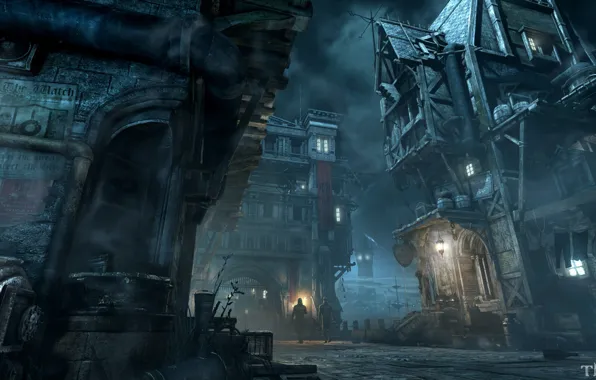 Night, the city, building, lantern, Thief Screenshots