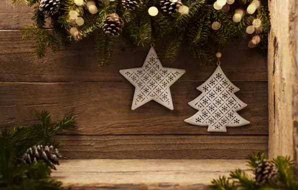 Decoration, New Year, Christmas, Christmas, wood, New Year, decoration, xmas