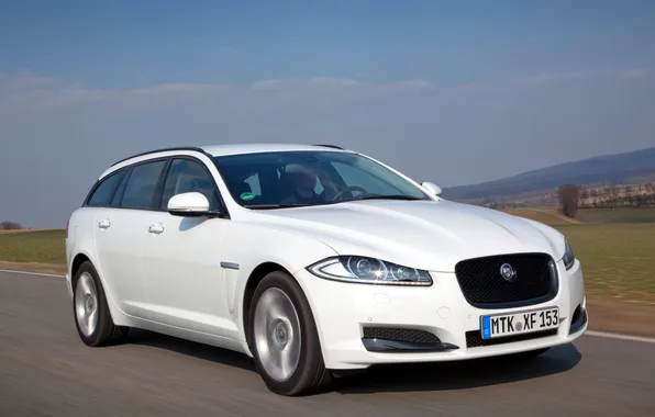 Picture Jaguar, car, in motion, beautiful, Sportbrake