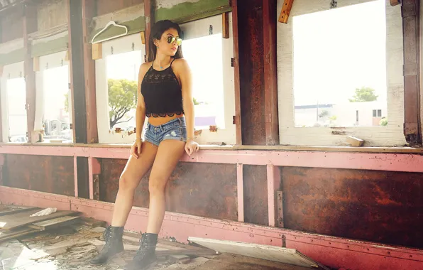 Girl, Windows, glasses, girl, Isabella D