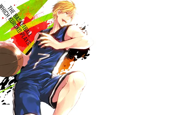 Picture squirt, text, jump, the ball, guy, seven, Kuroko From Basket, Ryouta