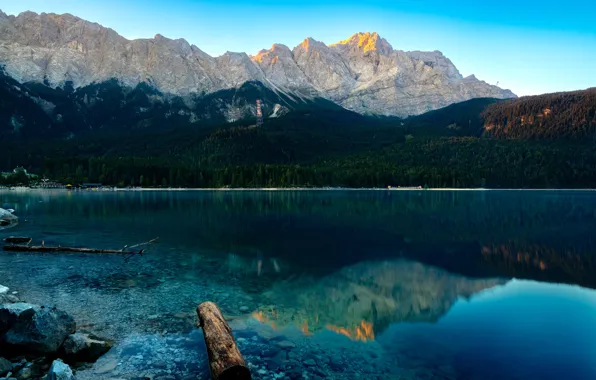 Picture Germany, Mountain, Snow, Grainau, Glacial Lake