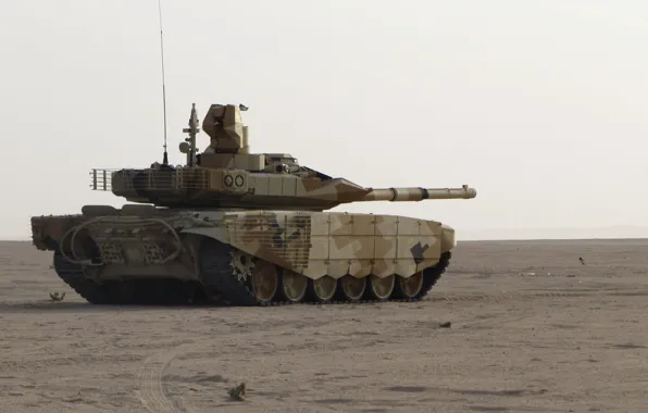 Sand, tank, T-90 MS, UVZ, Russian weapons