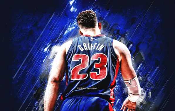 Basketball, stone, blue, nba, american, blake griffin, player, bacground