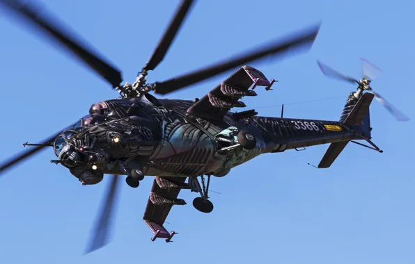 Flight, helicopter, Mi-35, shock