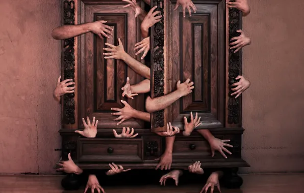 Background, hands, wardrobe