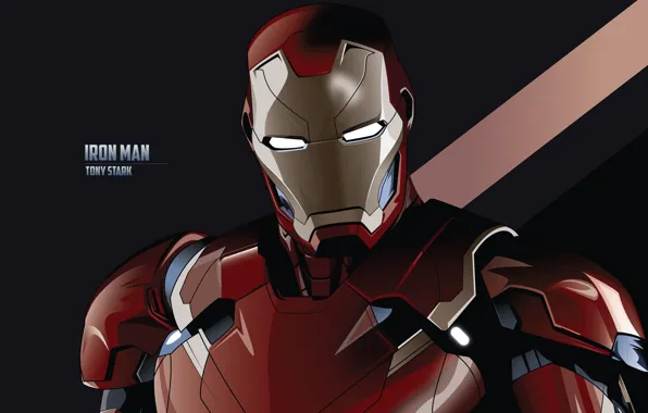 The inscription, art, costume, black background, Iron man, Iron Man, comic, MARVEL