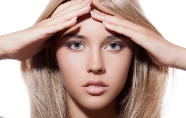 Picture model, look, blonde, hands