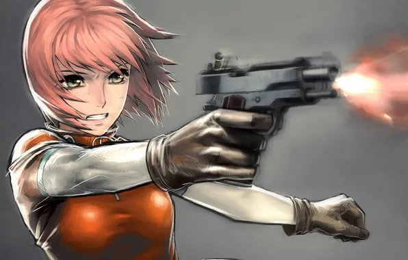 Picture girl, weapons, anime, Mikasa Ackerman, Attack Of The Titans, Mikasa Ackerman