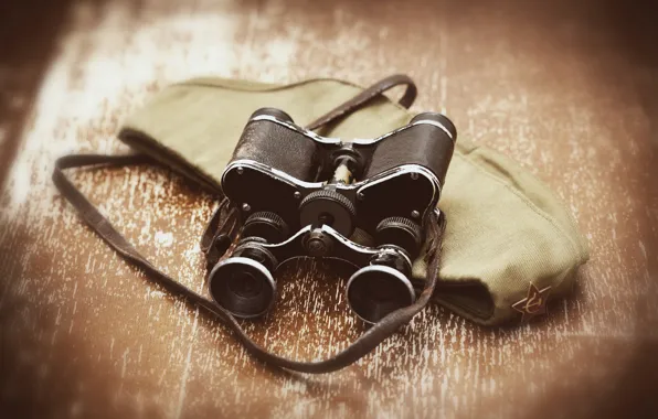 Picture color, star, blur, khaki, binoculars, USSR, cap, pussy