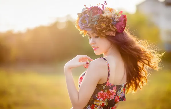 Summer, girl, mood, portrait, beauty