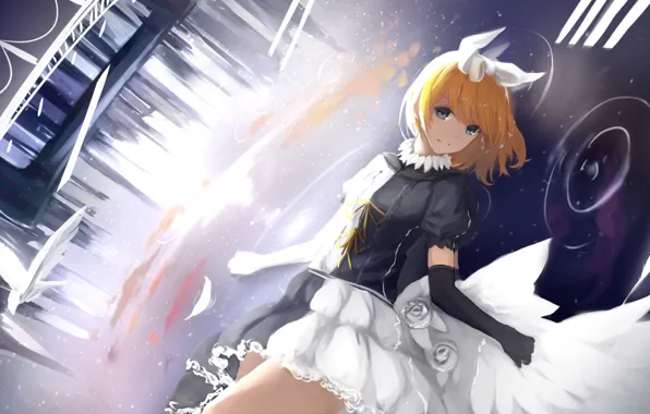 Girl, anime, art, Vocaloid, Vocaloid, characters, Rin