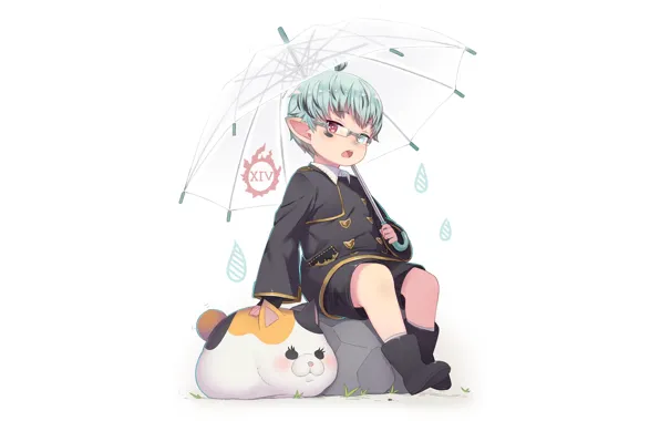 Elf, cat, boy, final fantasy xiv, lalafell