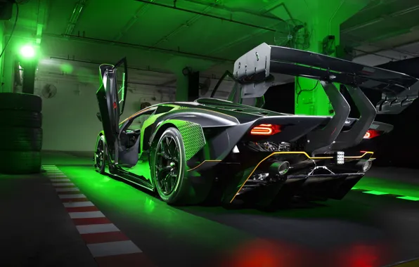 Garage, Lamborghini, V12, hypercar, Essence, SCV12, Lamborghini Essence