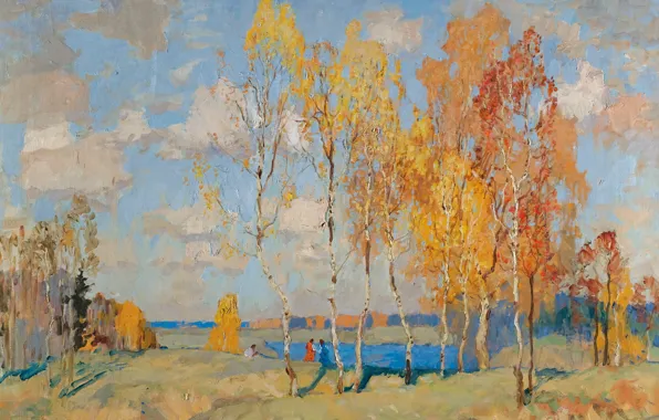 Trees, nature, picture, autumn landscape, Konstantin Gorbatov