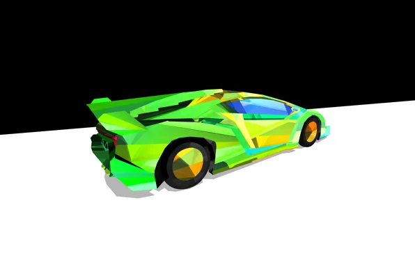 Abstraction, minimalism, Lamborghini