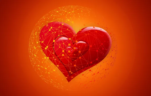 Network, hearts, Internet, online Dating