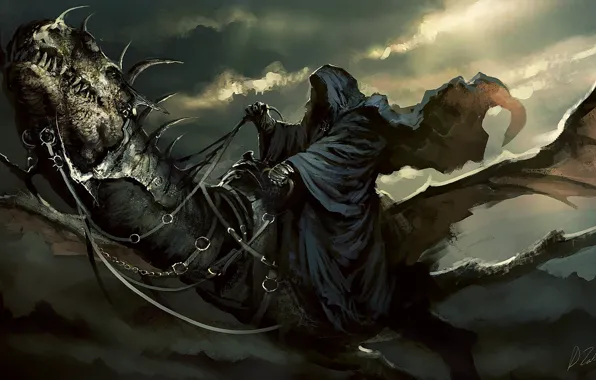 The Lord of the rings, cloak, art, Nazgul, nazgul, The lord of the rings