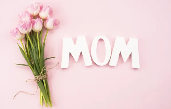 Picture flowers, bouquet, tulips, pink, happy, pink, flowers, tulips