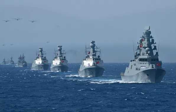 Ships, exercises, Turkish Navy, TCG Istanbul, F515