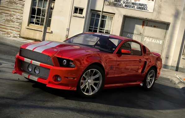 Picture mustang, red, ford, shelby, 500