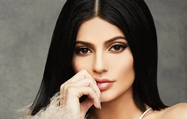 Picture eyes, look, girl, face, makeup, beautiful, Kylie Jenner