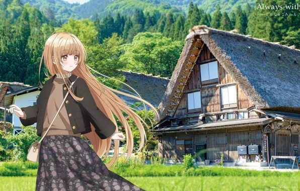 Girl, nature, home, village, shop, Otonari no Tenshi-sama ni Itsunomanika Dame Ningen, Mahiru Shiina