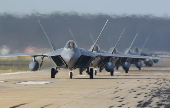 Picture Fighter, USAF, F-22 Raptor, Chassis, Elephant Walk, PTB
