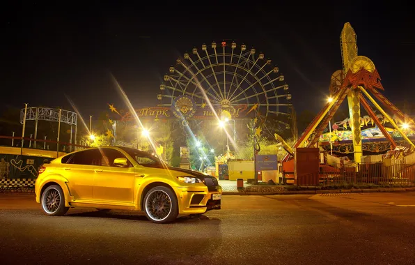 BMW, Tuning, BMW, Gold, hamann, X6M, yellow, Kit