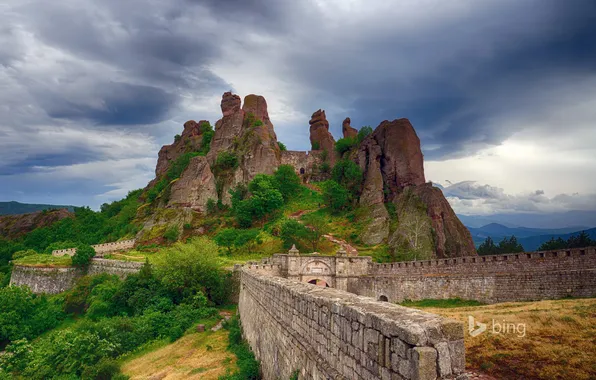 The sky, mountains, clouds, fortress, Bulgaria, Belogradchik
